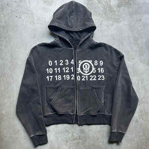 เสื้อฮู้ดแบบสวมศีรษะสไตล์วินเทจซีดจางพิมพ์ลายสกรีน100เทอร์รี่สไตล์เฟรนช์เทอร์รี่ - Product Image 1