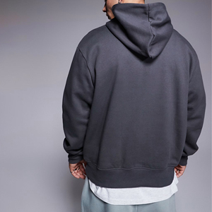 Sudadera con Capucha Extra Grande para Hombre, Bordado 3D, Manga Regular, 100% Algodón, Felpa Francesa, Ecológica, Informal, para Otoño - Product Image 2