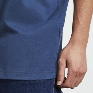 T-shirts décontractés pour hommes, coupe classique, manches courtes, 100 % coton jersey, devant uni, respirant, séchage rapide, col rond - Product Image 4