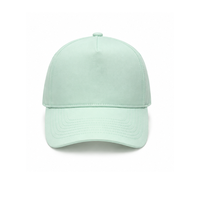 Gorra de Béisbol Verde Menta con Logotipo Personalizado al por Mayor, Gorra Casual Ajustable de 5 Paneles de Algodón, Color Sólido, para Primavera y Verano, Multicolor