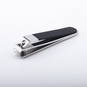 High Gloss Stainless Steel Nail Clippers 2pcs Size Non-slip Black Plastic Handle Sharp Tool for Cutting Nails Size Treatment - Product Image 4