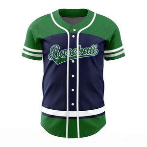 Nuevo Diseño, Jersey de Béisbol de Manga Corta Totalmente Personalizado, 100% Poliéster, Cierre de Botones en la Parte Delantera, Estampado - Product Image 1