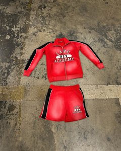 2026 Men's 100% Cotton <b>Knitted</b> Breathable Quick Dry Shorts <b>Set</b> Streetwear Tracksuit for Men Summer Vintage Outfit - Product Image 3