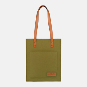 Sac à bandoulière en feutre de laine pour femme, avec fermeture ouverte, design portable pour un usage quotidien, shopping, voyage et plage - Product Image 5