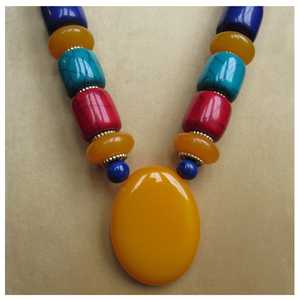 Handmade Resin Beads Necklace Premium Fashion Jewelry Women Stylish Four Seasons Party Wear Gift Purpose Export - Product Image 3