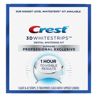 Crest Whitestrip Supreme Professional Exclusive + LED Light Whitening Strips Kit de blanchiment des dents