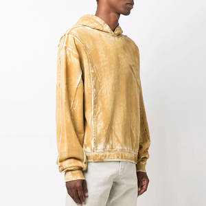 เสื้อฮู้ดดี้ผู้ชายขายดี ราคาส่ง ผ้าคอตตอนผสม ทรงหลวม ล้างสีแบบแอซิดวอช รุ่นพื้นฐาน - Product Image 2