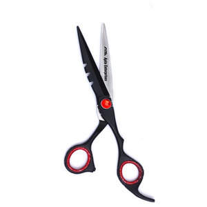 Ciseaux de coupe et d'éclaircissement professionnels noirs de qualité supérieure pour la coiffure et le texturage de précision - Product Image 2
