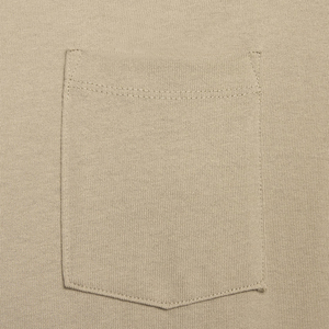 Men's Khaki Cotton T-Shirt O-Neck Short Sleeve Regular Fit Solid Color Casual Jersey Knit Blank Design - Product Image 6