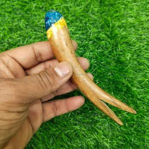 Fourchettes à fruits de luxe en bois d'acacia, design poisson, écologiques, à long manche, élégantes, faites à la main, ensemble de couverts pour fête à prix abordable - Product Image 5