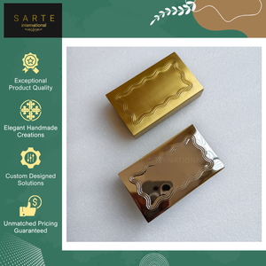 Eco-Friendly Durable Engraved Modern Brass <b>Matchbox</b> Sleeve Handmade Metal Match Holder Safety Cover Available with Gold/Silver - Product Image 5