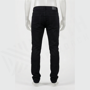Jean slim taille haute en denim foncé pour homme, broderie sequin, coupe droite, style décontracté automne, pantalon en coton - Product Image 2