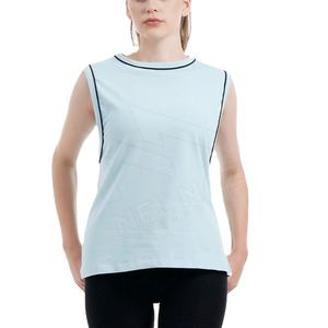 Camisetas sin mangas de algodón para mujer, tallas grandes, personalizadas, de canalé, suaves, informales, para verano. - Product Image 1