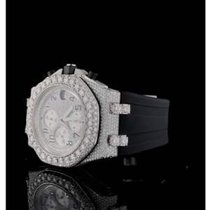 Reloj de Alta Calidad con Diamantes Moissanite DEF Cultivados en Laboratorio, Estilo Hip Hop, para Negocios, 40mm, Movimiento de Cuarzo, Aleación, Incoloro - Product Image 6