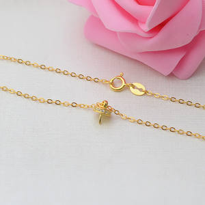 Cadena para Diadema con Colgante de Plata S925, Collar para Mujer, Bandeja Vacía para Perlas, Accesorios de Joyería de Moda, Producto Semiterminado para DIY - Product Image 3