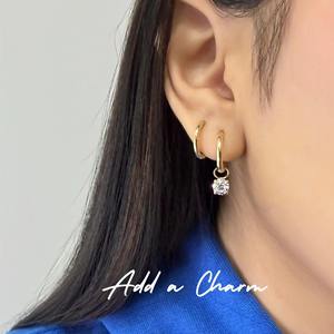 Pendientes de Aro Pequeños de Oro Sólido de 14K, Aros Minimalistas Lisos de 13mm, Joyería de Oro Real para Uso Diario, Regalos y Fiestas - Product Image 1