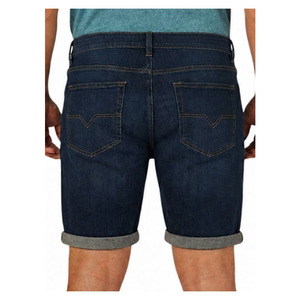 Pantalones Cortos de Mezclilla Índigo para Hombre, Ajustados, Elásticos, con Dobladillo Enrollado, Ropa Casual de Verano, Pantalones Cortos de Mezclilla para Hombre de Marca Privada al por Mayor - Product Image 2