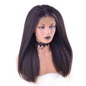 Kinky Straight HD 100% Virgin Tangle-Free para peluca de encaje Raw Remy Indian Hair Peluca transparente - Product Image 1