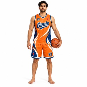 Ropa Deportiva Transpirable y Ligera para Entrenamiento, Competencia, Práctica, Ejercicio, Baloncesto, Uniforme de Equipo Atlético, Jersey y Pantalones Cortos - Product Image 1