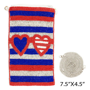 Sac bandoulière perlé fait main motif vague, petite pochette à l'épaule, écologique et imperméable pour femme, idéal plage, été, cadeau - Product Image 5