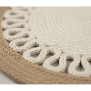 Mantel Individual Redondo de Yute Natural Premium AG Elements, 14 Pulgadas, Tejido a Mano, Contemporáneo, Ecológico, Antideslizante, 2 mm de Grosor, Decoración para Comedor - Product Image 2