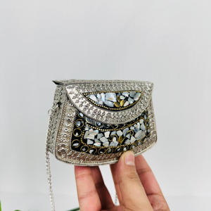 Fait à la main qualité femmes Vintage métal mosaïque pochette étanche fermeture à glissière chaîne pour les mariages-vente en gros prix Inde - Product Image 3
