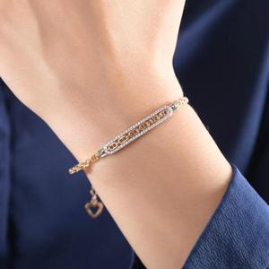 Bracelet tennis de luxe en or style hip-hop avec moissanite et diamants ronds taille brillant pour occasions spéciales unisexe - Product Image 3