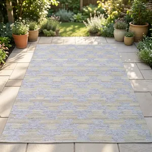 Alfombra HILTEX para Interiores y Exteriores, Lavable, Tejida, Rectangular, de Poliéster, con Base de Látex, Pelo Plano, Diseño Abstracto, 6mm - Product Image 2