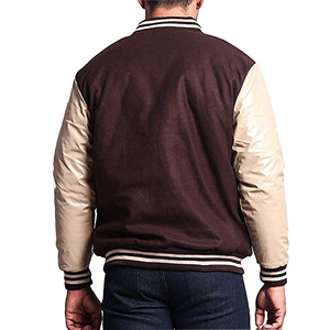 Chaqueta Varsity de Invierno Estilo Casual, Colores y Tallas Personalizables, Tejido de Lana Transpirable de Secado Rápido, Logotipo Frontal Vintage - Product Image 6
