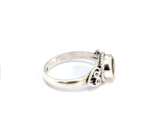 Artisan Handmade Round Cut Citrine Ring 925 <b>Solid</b> <b>Silver</b> Filigree Statement Ring November Birthstone Jewelry - Product Image 4