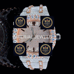 นาฬิกาข้อมือรุ่นลิมิเต็ดอิดิชั่น Imperial Jewels VVS Moissanite Glass Coin Antique Stainless Steel Unisex Luxury Hip Hop Iced Quartz GPS - Product Image 1