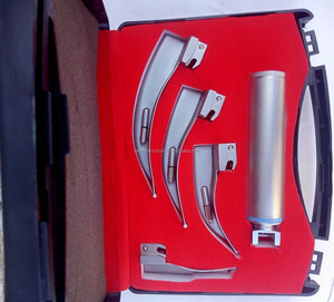 Reusable Veterinary Macintosh Laryngoscope 4 Curved Blades Set Stainless Steel Electric CE Certified Diagnostic Equipment - Product Image 3