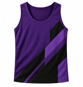 Débardeur sans manches col rond pour homme, écologique, avec logo frontal, séchage rapide, sportif, rouge et noir, en coton et fibre de bambou tricoté - Product Image 5