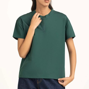 เสื้อยืดผ้าฝ้าย 100% สำหรับผู้หญิง พิมพ์โลโก้ได้ตามต้องการ เนื้อผ้านุ่ม ใส่ได้ทั้งชายและหญิง แขนสั้น เหมาะสำหรับการพิมพ์และสร้างแบรนด์ - Product Image 1
