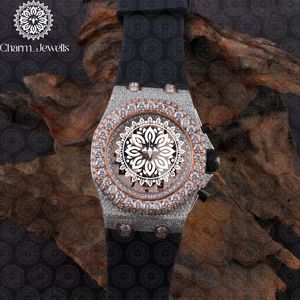 Reloj Analógico Cuadrado de Acero Inoxidable de Lujo Charm_Jewells con Incrustaciones de Diamantes, Cronógrafo de Moda para Hombre, Movimiento Mecánico, 40 mm, 10 - Product Image 1