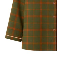 Conjunto de Pijama a Cuadros Verde Oliva Personalizado para Mujer, Ropa de Dormir de Manga Larga con Botones, Ropa de Dormir de Algodón Suave, Conjunto de Dos Piezas para Descansar - Product Image 4
