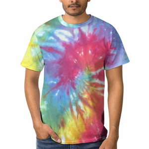 <b>Tie</b> Dye Printing Fashion Dip Dye T Shirt Blank Acid Vintage Wash Short Sleeve Drop Shoulder Thick Heavy Outdoor Women's Shirts - Product Image 4