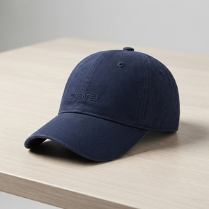 Men's <b>Navy</b> blue <b>cap</b> Trucker <b>Cap</b> Flame Logo Embroidered Cotton <b>Baseball</b> Hat Adjustable Casual Streetwear - Product Image 3