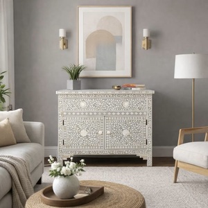 ILAHI's Bone Inlay <b>Drawer</b> Modern Design Agate Detailing <b>Storage</b> Portable Home Furniture - Product Image 4