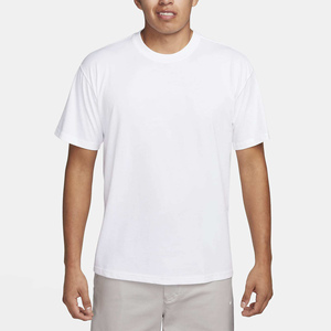 T-shirt en jersey de coton blanc à col rond et manches courtes pour homme, coupe classique, couleur unie, décontracté, disponible à la vente à un prix raisonnable - Product Image 1
