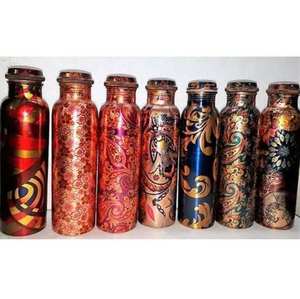 Antique Copper <b>Water</b> <b>Bottle</b> Pure Copper Leak Proof Handcrafted Ayurvedic Health Benefits Eco-Friendly Sustainable 500ml - Product Image 4