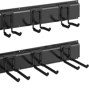 Heavy Duty Steel Double Wall Mount Garage Hook Rail Storage System Multi Hook Tool Organizer For Workshop And Garage GAPGAR003 - Product Image 5