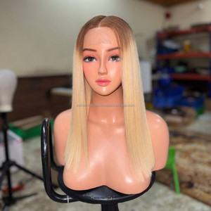 Perruques en cheveux humains en gros, Lace Front, Cheveux vierges vietnamiens, Perruque lisse et droite blonde, Dentelle HD transparente, Personnalisable - Product Image 1