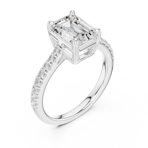 Bague de fiançailles, de mariage ou de promesse solitaire SATVIK RATNA 2 CT EMERALD, diamant cultivé en laboratoire, or 14k/18k, certifié IGI, luxe classique - Product Image 6