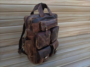Mochila de Cuero Genuino para Mujer al Por Mayor a las Tarifas Más Bajas, Mochila de Cuero Elegante, Ligera y de Gran Capacidad - Product Image 3