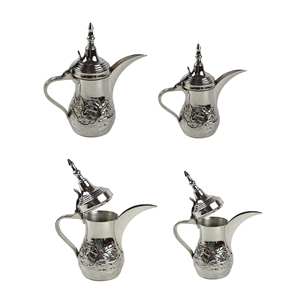 Newest <b>Silver</b> Colored Finishing Design Coffee Kettles With Best Quality Brass Metal Design <b>Tea</b> Kettles for Hotel Design - Product Image 1