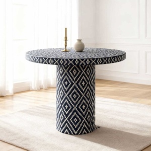 ILAHI's Bone Inlay Table Modern Design Agate Detailing <b>Storage</b> Portable Home Furniture - Product Image 3