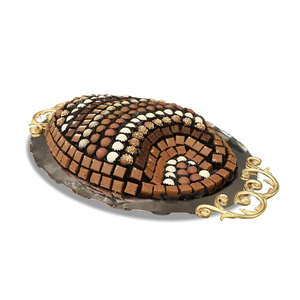 Plateau de service en métal de luxe fait main pour chocolats, présentoir élégant pour bonbons, idéal pour mariages, maisons, hôtels, occasions spéciales, cadeau à prix abordable - Product Image 1