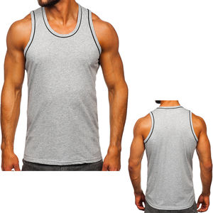 Nuevas Camisetas sin Mangas de Moda Personalizadas, Tallas Grandes, Tejidas, Transpirables, Ecológicas, de Secado Rápido, Color Sólido, Cuello Redondo, Básicas para Hombre - Product Image 6