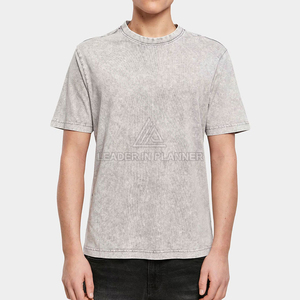 Diseña tu Propio Logotipo, Camisetas para Hombre con Lavado Ácido, 100% Algodón, Corte Holgado, Ropa Casual, Último Diseño en Camisetas con Lavado Ácido para Hombre - Product Image 5